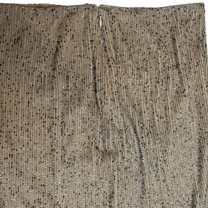 Lauren Ralph Lauren Skirt Size 8 Beaded Midi Pencil Womens Side Zip Beige Lined